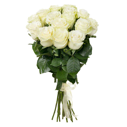 Букет з 11 білих троянд. Купити Букет з 11 білих троянд у інтернет-магазині Флористик