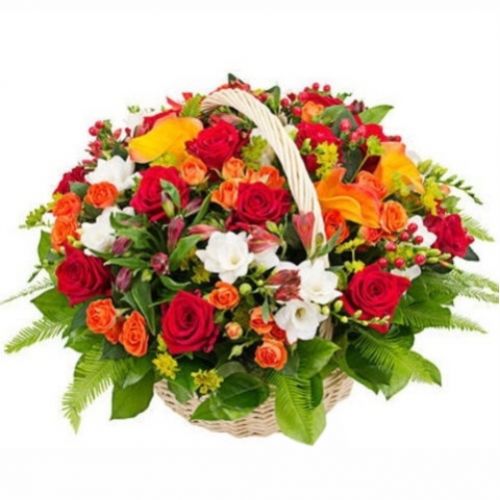 Корзина пестрое чудо ― Floristik — доставка цветов по всей Украине