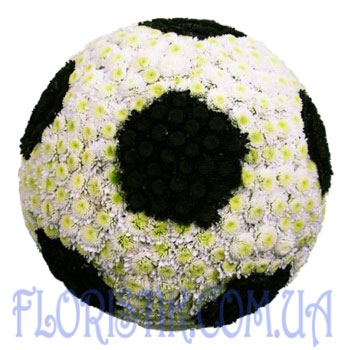 Футбольный мяч из цветов. Купить Футбольный мяч из цветов в интернет-магазине Флористик