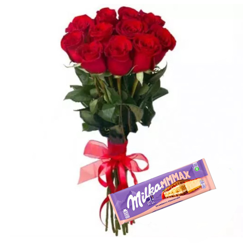 13 червоних троянд. Купити 13 червоних троянд у інтернет-магазині Флористик
