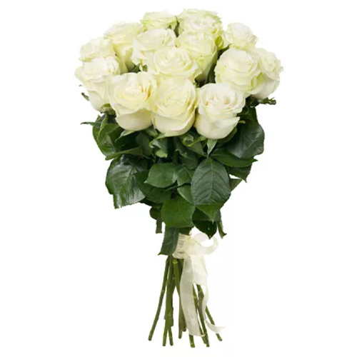 Букет з 11 білих троянд. Купити Букет з 11 білих троянд у інтернет-магазині Флористик
