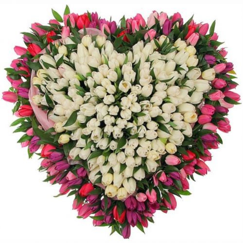 Сердце тюльпанов. Купить Сердце тюльпанов в интернет-магазине Флористик