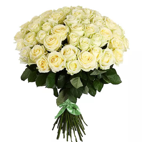 51 біла троянда. Купити 51 біла троянда у інтернет-магазині Флористик