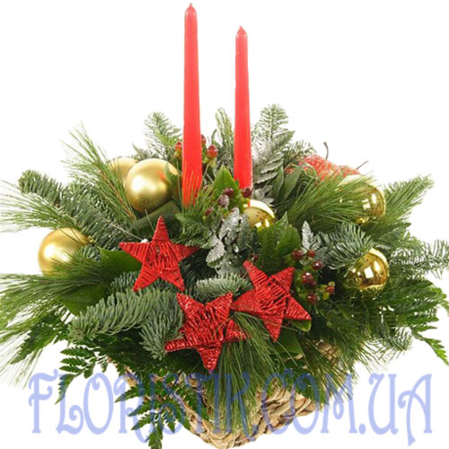 Композиція новорічна ― Floristik — доставка квітів по всій Україні