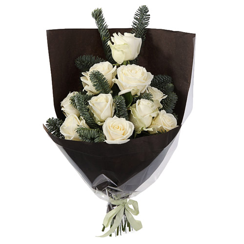 Модерн 11 белых роз ― Floristik — flower delivery all over Ukraine