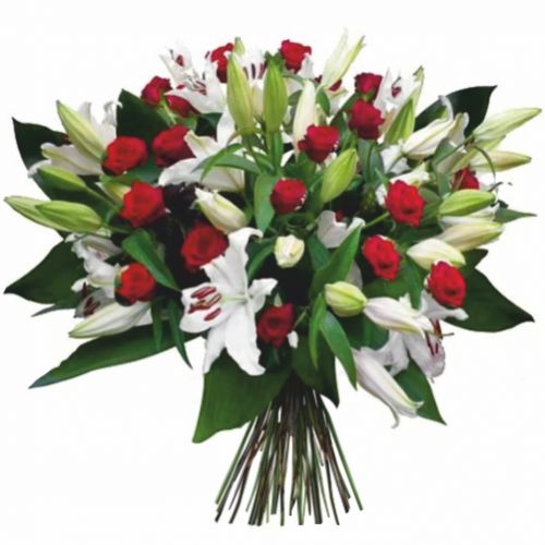 Букет лилий и роз ― Floristik — flower delivery all over Ukraine