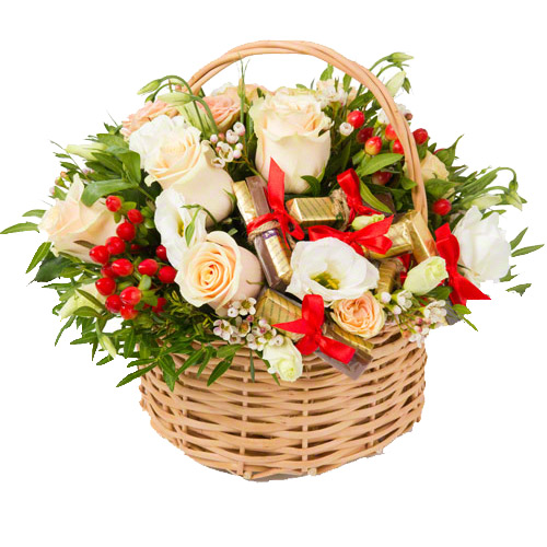Кошик солодкий смак ― Floristik — доставка квітів по всій Україні