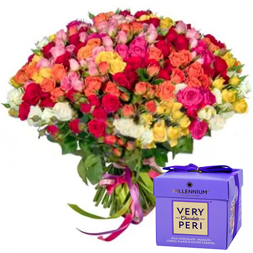 Мікс 55 кущових троянд ― Floristik — доставка квітів по всій Україні