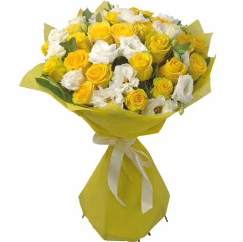 Букет з троянд і еустом ― Floristik — доставка квітів по всій Україні