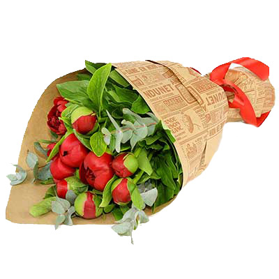 Букет красных пионов ― Floristik — flower delivery all over Ukraine