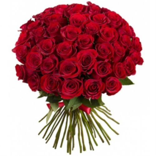 Букет 75 красных голландских роз ― Floristik — доставка цветов по всей Украине