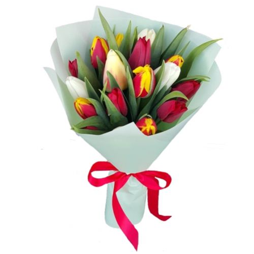 Букет 15 тюльпанів ― Floristik — доставка квітів по всій Україні