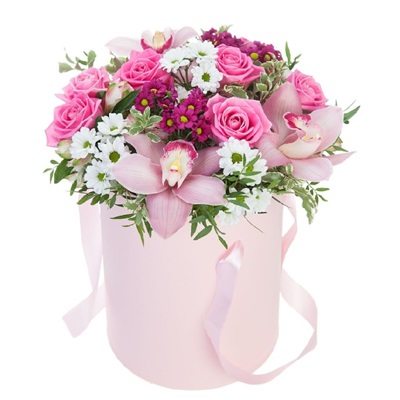 Коробка цветов Шелк  ― Floristik — доставка цветов по всей Украине