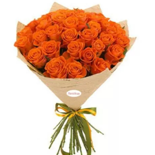Букет 29 оранжевых роз ― Floristik — доставка цветов по всей Украине