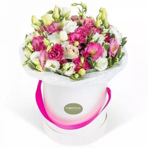 Коробка з еустоми ― Floristik — доставка квітів по всій Україні