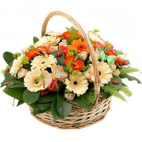 Корзина Солнечная ― Floristik — доставка цветов по всей Украине