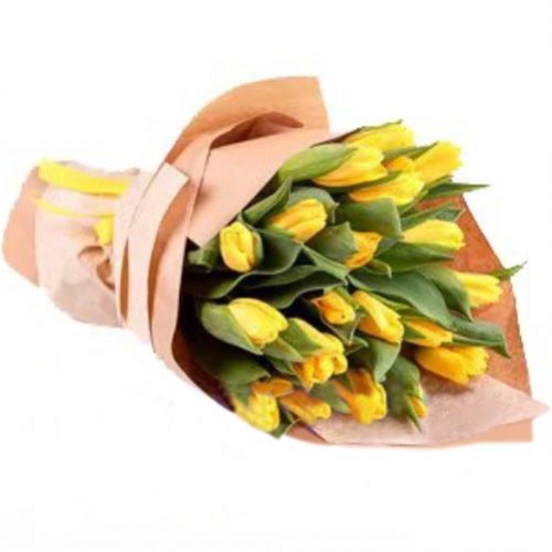 Букет 19 жовтих тюльпанів ― Floristik — доставка квітів по всій Україні