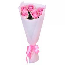 Букет 5 рожевих троянд ― Floristik — доставка квітів по всій Україні