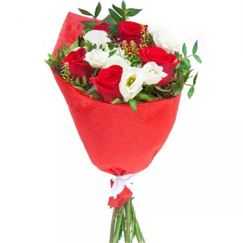 Букет роз и эустом ― Floristik — доставка цветов по всей Украине