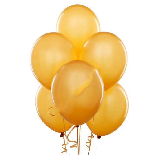 Гелієві кульки (золото) ― Floristik — доставка квітів по всій Україні