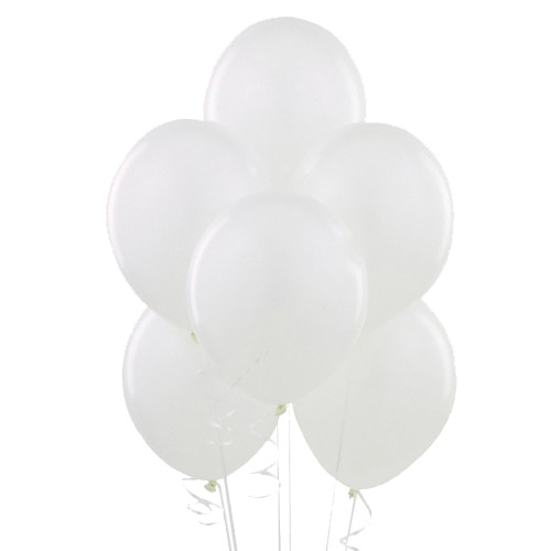 Гелієві кульки (білі) ― Floristik — доставка квітів по всій Україні