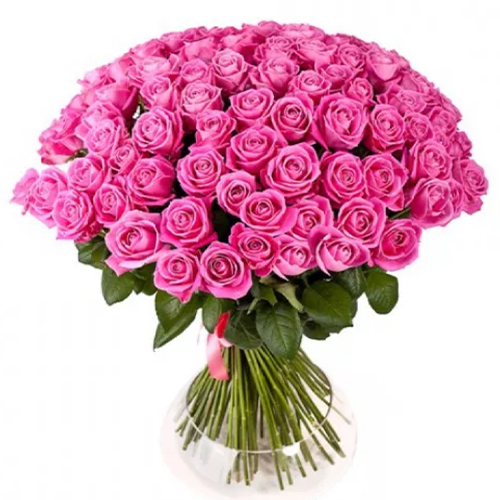 Букет 75 рожевих троянд ― Floristik — доставка квітів по всій Україні