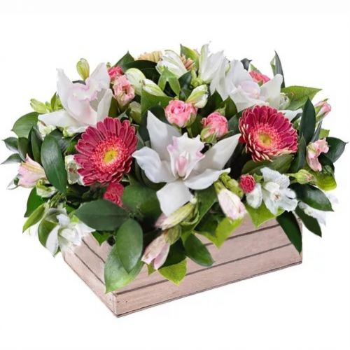 Ящик цветочный шик ― Floristik — flower delivery all over Ukraine