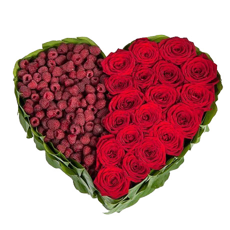  Сердце роз и малины ― Floristik — flower delivery all over Ukraine