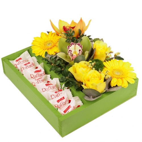 Ящик солнечного настроения ― Floristik — доставка цветов по всей Украине
