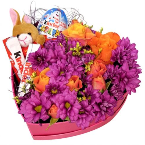 Серце квітів і солодощів ― Floristik — flower delivery all over Ukraine