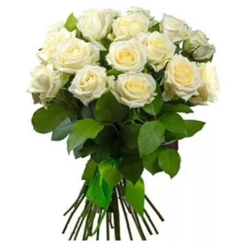 15 белых роз. Купить 15 белых роз в интернет-магазине Флористик