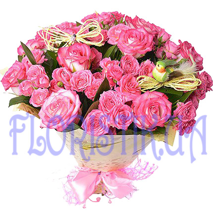 Букет леди в розовом ― Floristik — доставка цветов по всей Украине