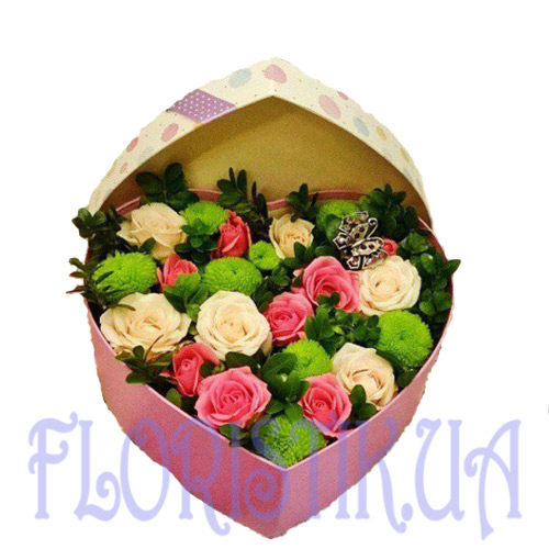 Сердце из цветов ― Floristik — flower delivery all over Ukraine